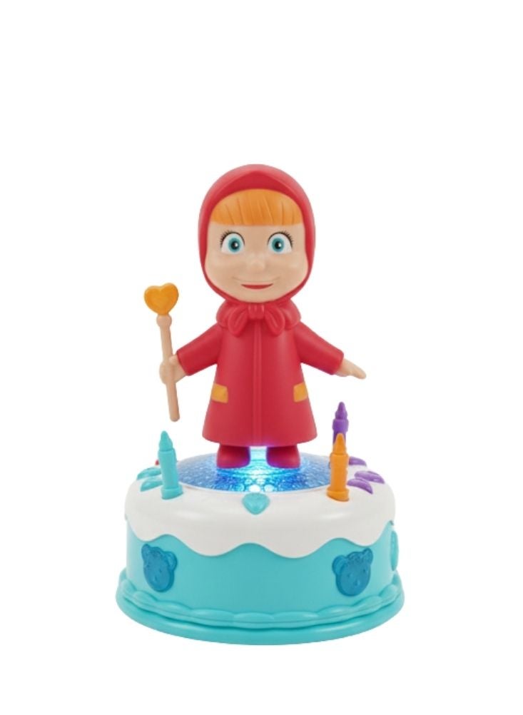 Premium Masha Character Musical Cake Toy with Lights – Cartoon Girl Doll Birthday Toy for Kids - Image 2